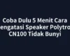 Coba Dulu 5 Menit Cara Mengatasi Speaker Polytron CN100 Tidak Bunyi